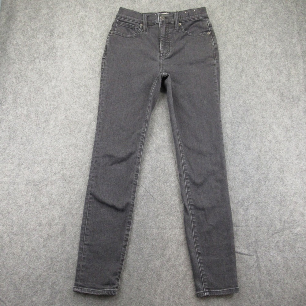 Madewell Women's Gray High-Rise Skinny Jeans Size 25 Stretch Denim
